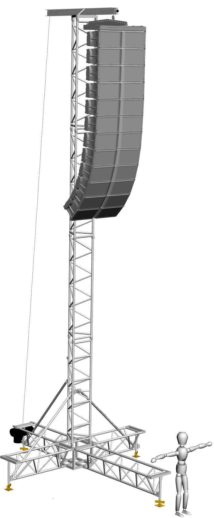 ALC Tower 1 10.5m - 1T SWL PA Tower Kit*